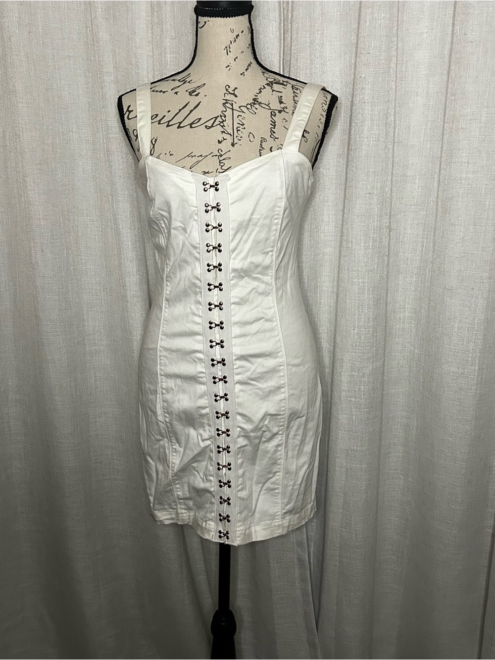 Forever 21 Small White Hook-and-Eye Mini Dress